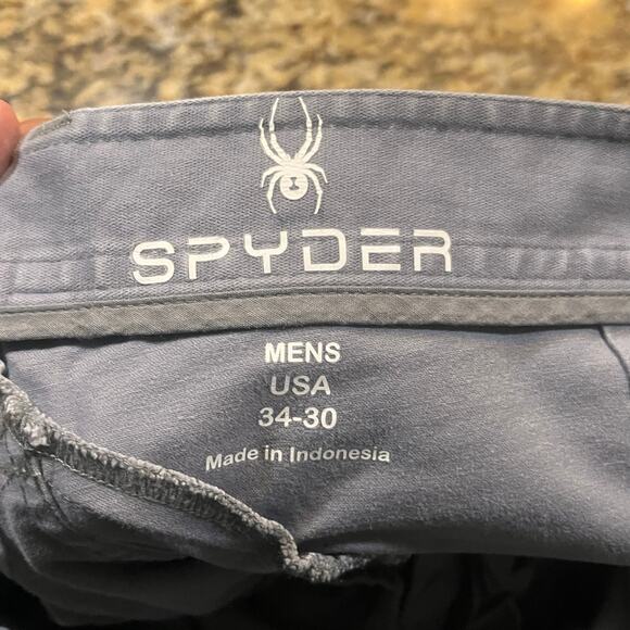 Spyder Men Size 34x30 Outdoor Multi Pockets Spyder Gray Utility Techwear Hiking - Picture 6 of 6